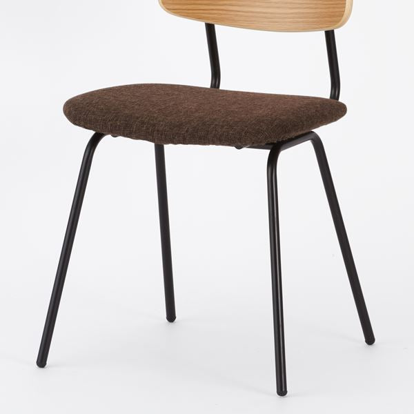 KUUM  Chair shikaku - Black Steel Frame/Cushion/Natural Back / クーム チェア シカク