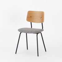 KUUM  Chair shikaku - Black Steel Frame/Cushion/Natural Back / クーム チェア シカク