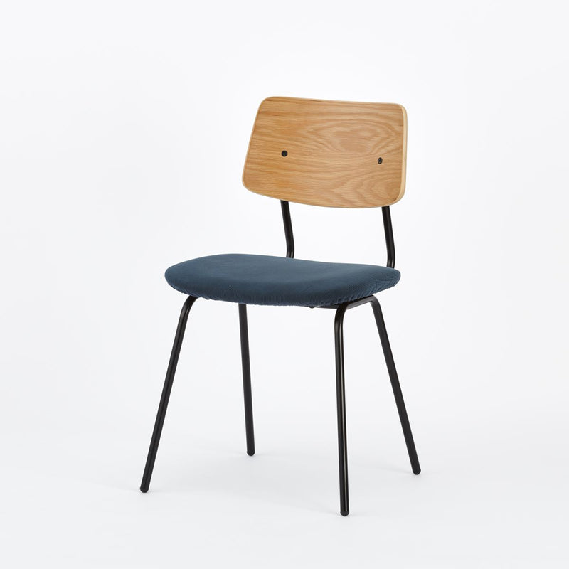 KUUM  Chair shikaku - Black Steel Frame/Cushion/Natural Back / クーム チェア シカク