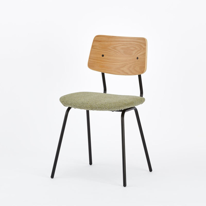 KUUM  Chair shikaku - Black Steel Frame/Cushion/Natural Back / クーム チェア シカク