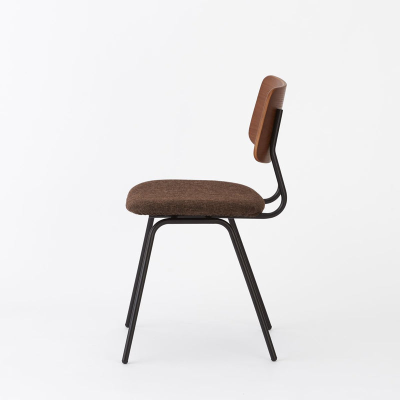 KUUM  Chair shikaku - Black Steel Frame/Cushion/Brown Back / クーム チェア シカク