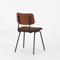 KUUM  Chair shikaku - Black Steel Frame/Cushion/Brown Back / クーム チェア シカク