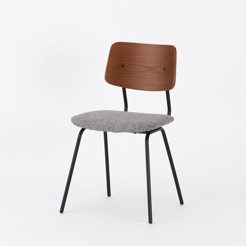 KUUM  Chair shikaku - Black Steel Frame/Cushion/Brown Back / クーム チェア シカク