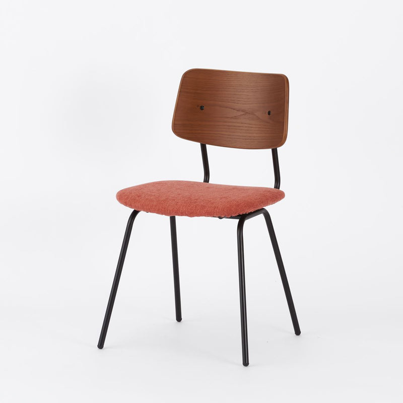 KUUM  Chair shikaku - Black Steel Frame/Cushion/Brown Back / クーム チェア シカク