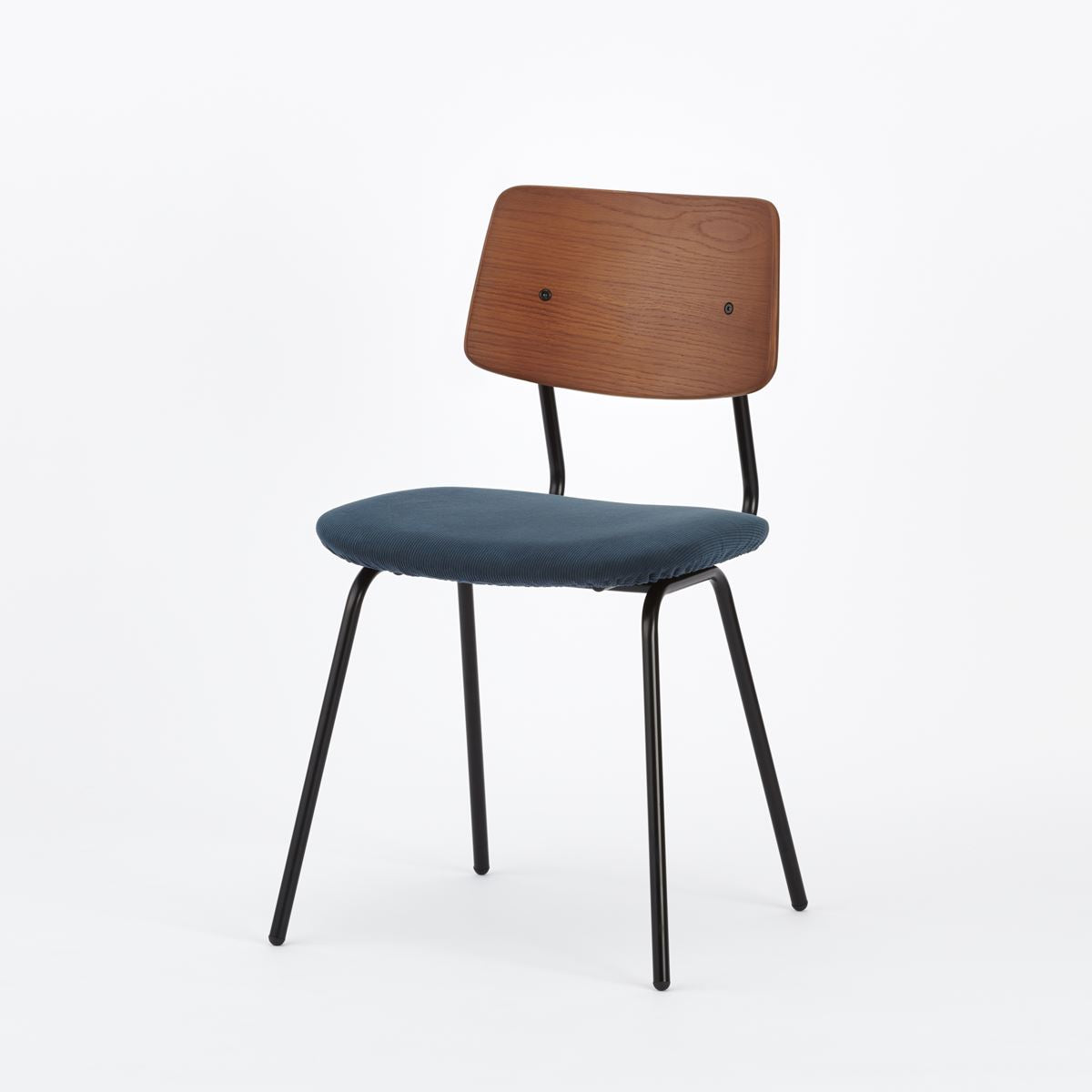 KUUM  Chair shikaku - Black Steel Frame/Cushion/Brown Back / クーム チェア シカク