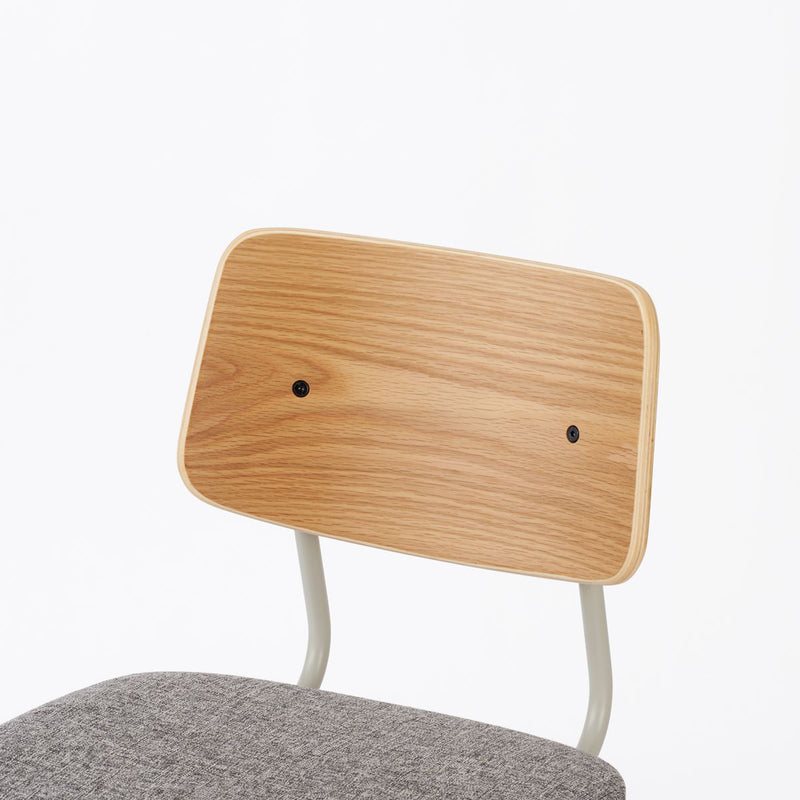 KUUM  Chair shikaku - Gray White Steel Frame/Cushion/Natural Back / クーム チェア シカク