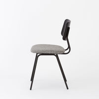 KUUM  Chair shikaku - Black Steel Frame/Cushion/Black Back / クーム チェア シカク