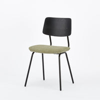 KUUM  Chair shikaku - Black Steel Frame/Cushion/Black Back / クーム チェア シカク