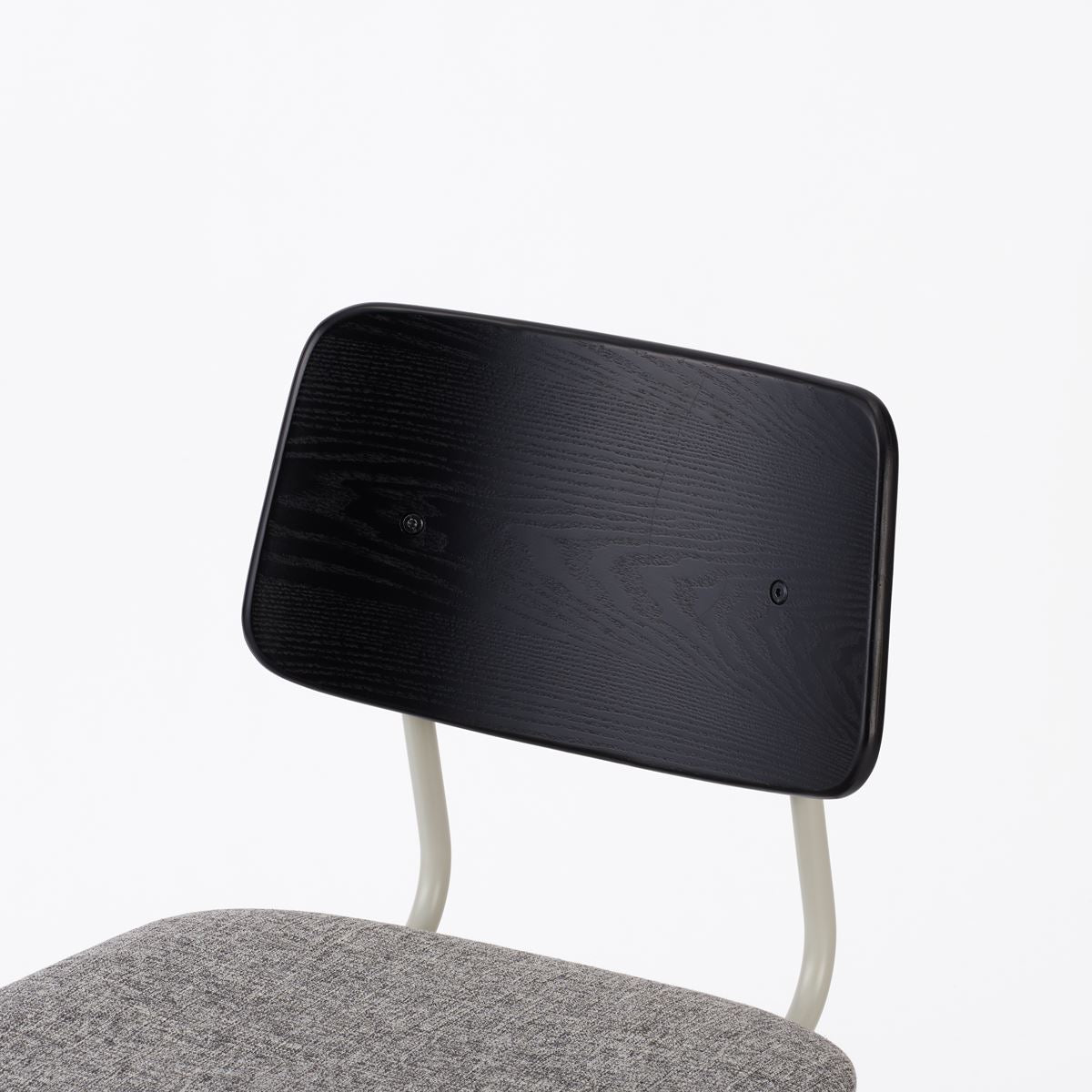 KUUM  Chair shikaku - Gray White Steel Frame/Cushion/Black Back / クーム チェア シカク