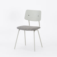 KUUM  Chair shikaku - Gray White Steel Frame/Cushion/Gray White Back / クーム チェア シカク