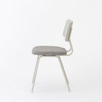 KUUM  Chair shikaku - Gray White Steel Frame/Cushion/Gray White Back / クーム チェア シカク