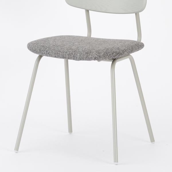 KUUM  Chair shikaku - Gray White Steel Frame/Cushion/Gray White Back / クーム チェア シカク