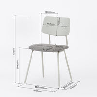 KUUM  Chair shikaku - Gray White Steel Frame/Cushion/Gray White Back / クーム チェア シカク