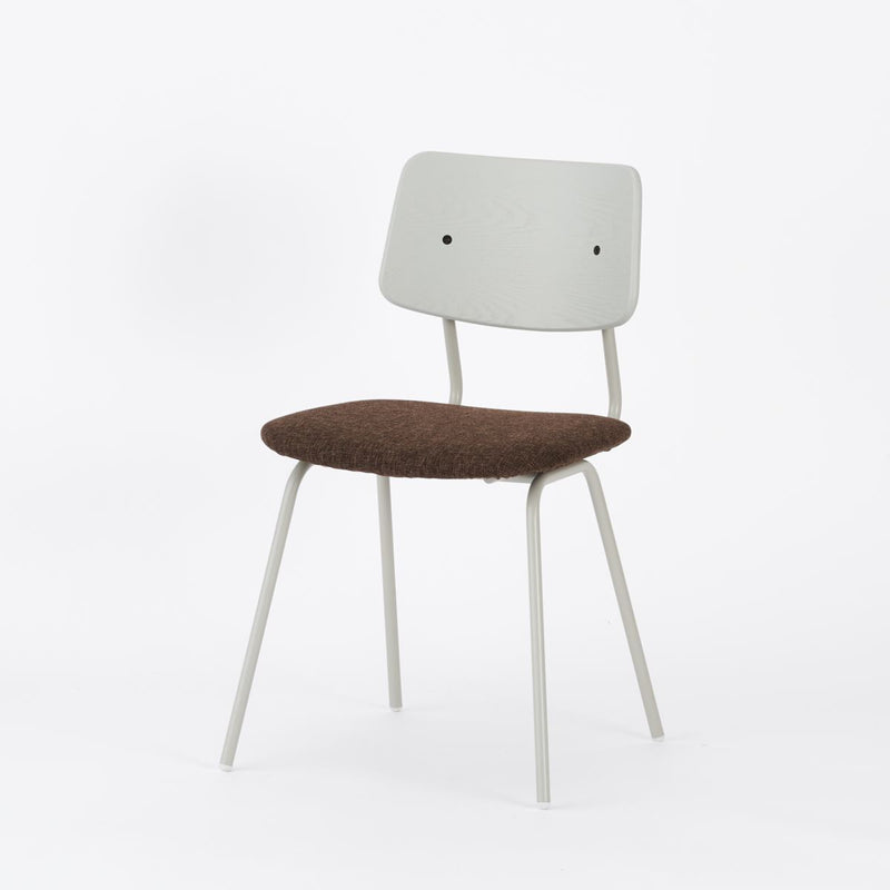 KUUM  Chair shikaku - Gray White Steel Frame/Cushion/Gray White Back / クーム チェア シカク