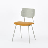 KUUM  Chair shikaku - Gray White Steel Frame/Cushion/Gray White Back / クーム チェア シカク