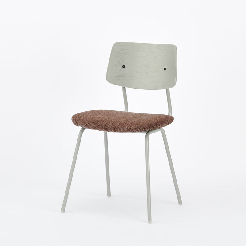 KUUM  Chair shikaku - Gray White Steel Frame/Cushion/Gray White Back / クーム チェア シカク