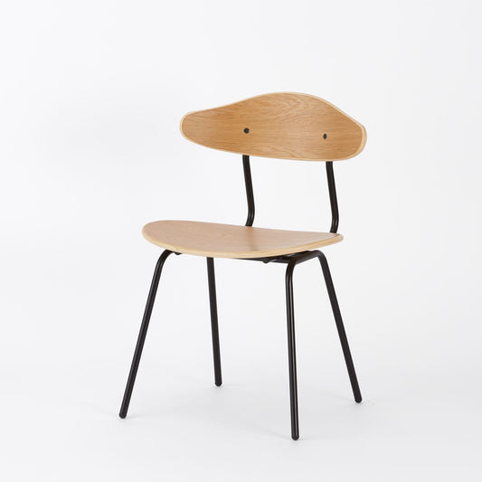 KUUM  Chair kinoco - Black Steel Frame/Wooden Back / クーム チェア キノコ