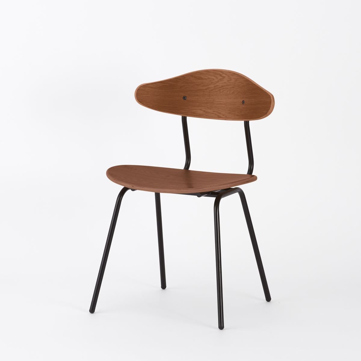 KUUM  Chair kinoco - Black Steel Frame/Wooden Back / クーム チェア キノコ