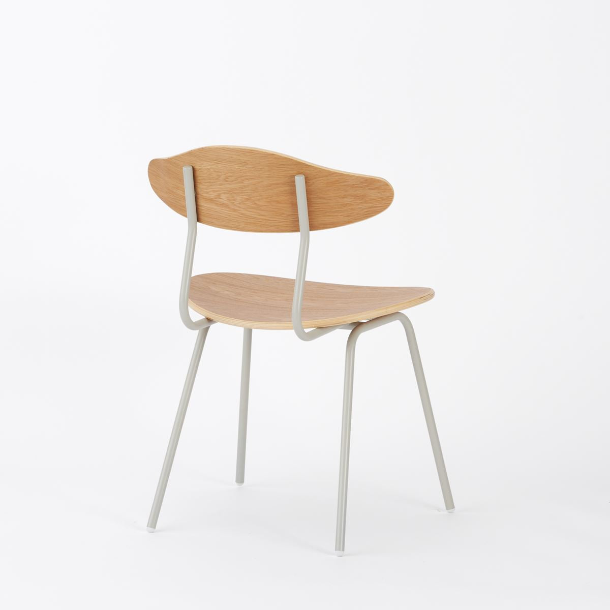 KUUM  Chair kinoco - Gray White Steel Frame/Wooden Back / クーム チェア キノコ