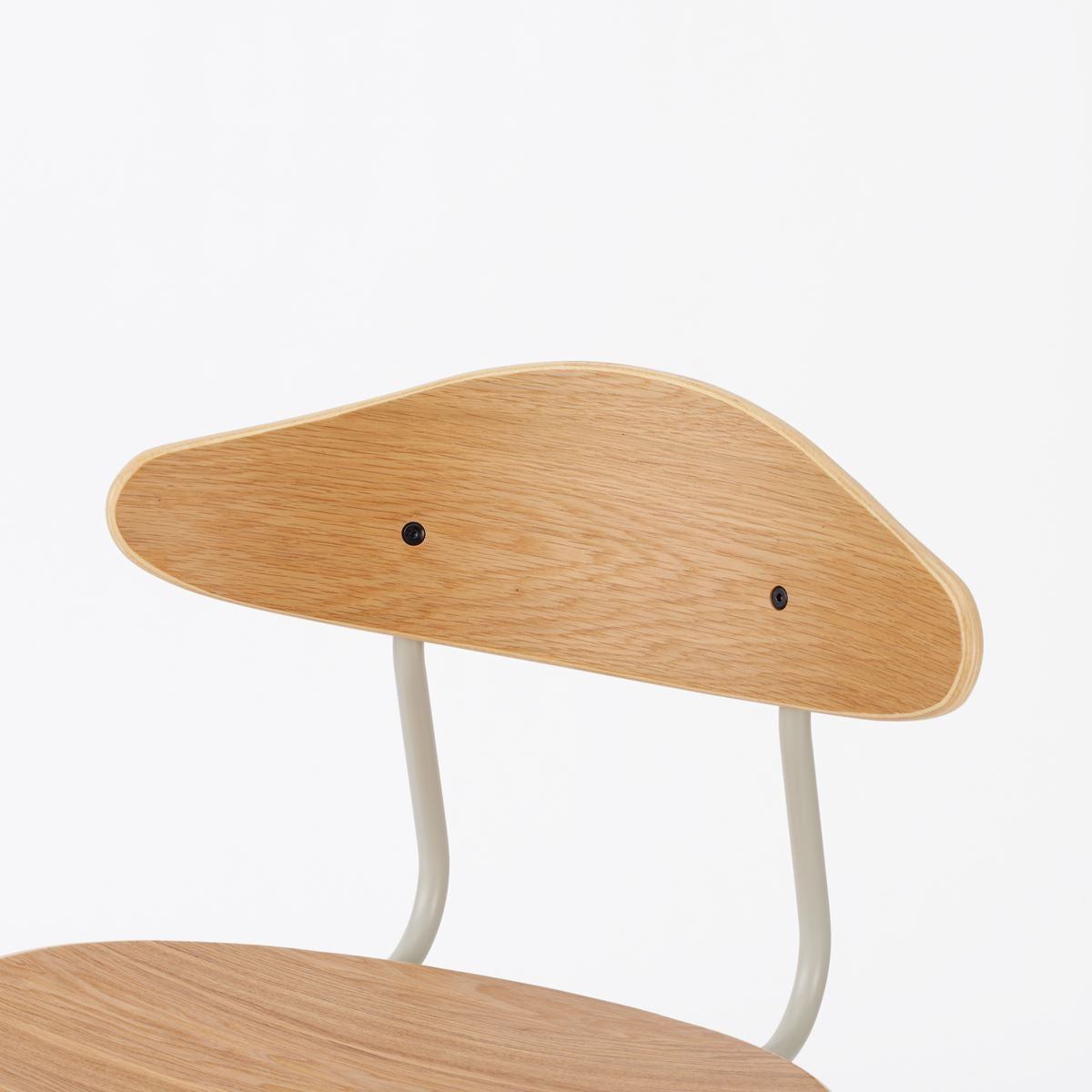 KUUM  Chair kinoco - Gray White Steel Frame/Wooden Back / クーム チェア キノコ