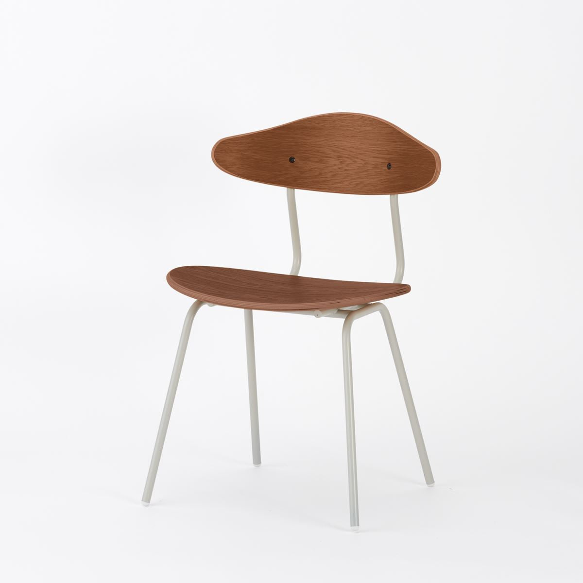 KUUM  Chair kinoco - Gray White Steel Frame/Wooden Back / クーム チェア キノコ