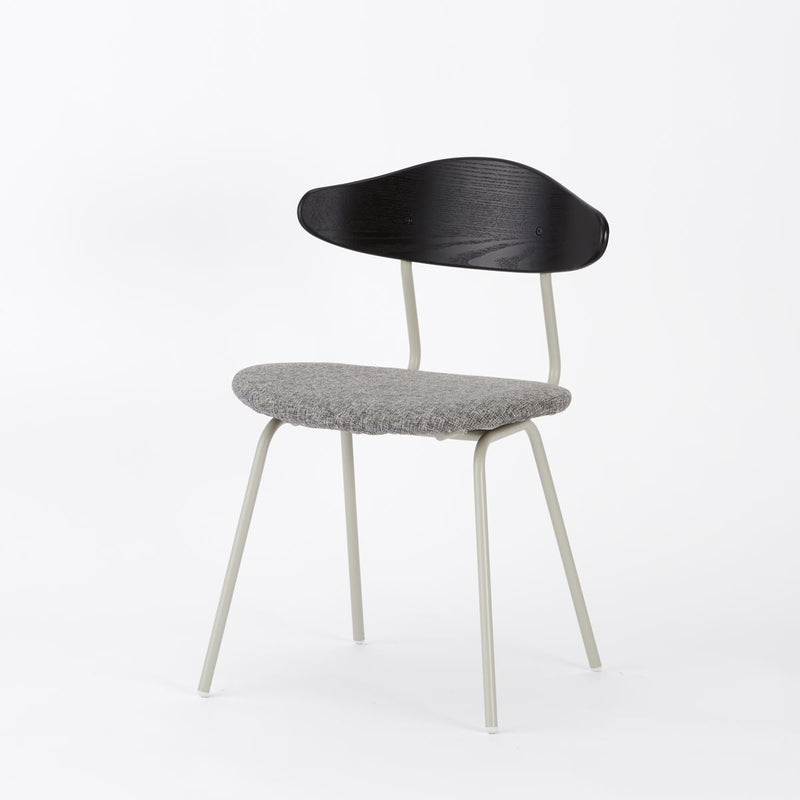 KUUM  Chair kinoco - Gray White Steel Frame/Cushion/Black Back / クーム チェア キノコ