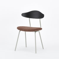 KUUM  Chair kinoco - Gray White Steel Frame/Cushion/Black Back / クーム チェア キノコ