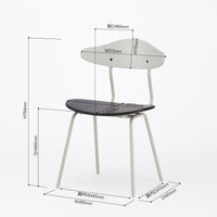 KUUM Chair kinoco - Gray x Rubber Black x Gray White Steel Frame / クーム チェア キノコ