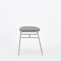 KUUM Stool shikaku - Gray White Steel Frame/Cushion / クーム スツール シカク