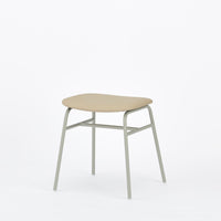 KUUM Stool shikaku - Gray White Steel Frame/Cushion / クーム スツール シカク