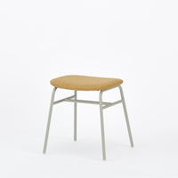 KUUM Stool shikaku - Gray White Steel Frame/Cushion / クーム スツール シカク