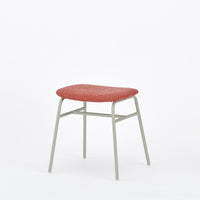 KUUM Stool shikaku - Gray White Steel Frame/Cushion / クーム スツール シカク