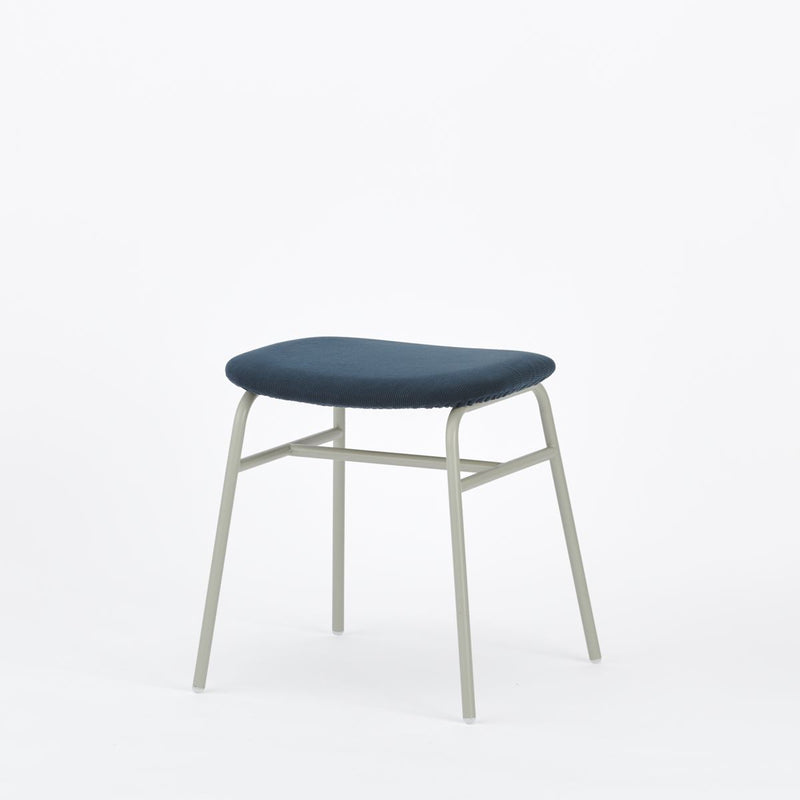 KUUM Stool shikaku - Gray White Steel Frame/Cushion / クーム スツール シカク