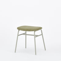 KUUM Stool shikaku - Gray White Steel Frame/Cushion / クーム スツール シカク