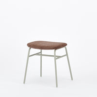 KUUM Stool shikaku - Gray White Steel Frame/Cushion / クーム スツール シカク