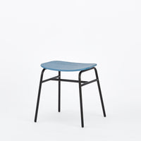 KUUM Stool shikaku - Black Steel Frame/Colored Wooden Seat / クーム  スツール シカク