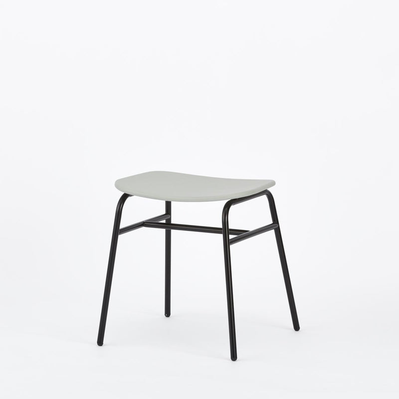 KUUM Stool shikaku - Black Steel Frame/Colored Wooden Seat / クーム  スツール シカク