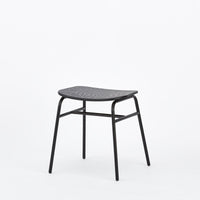 KUUM Stool shikaku - Black Steel Frame/Colored Wooden Seat / クーム  スツール シカク