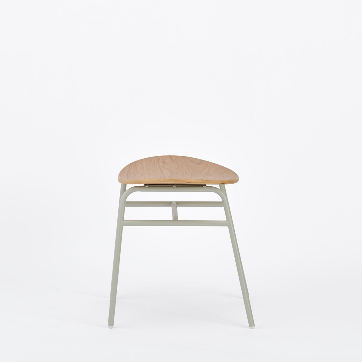 KUUM Stool kinoco - Gray White Steel Frame/Wooden Seat / クーム  スツール キノコ