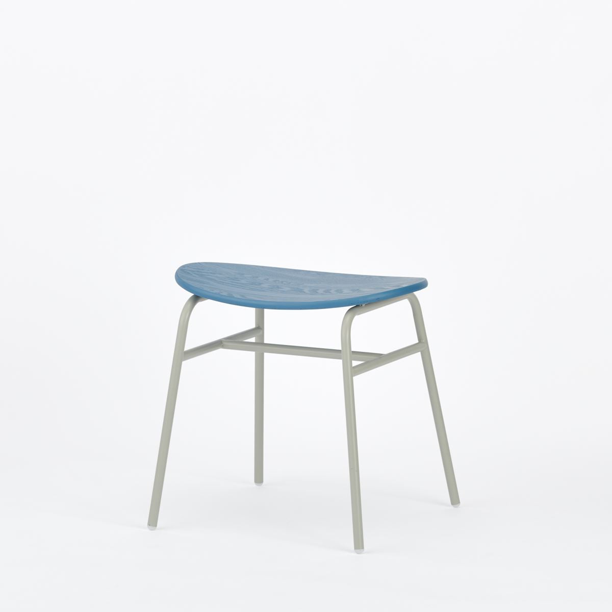 KUUM Stool kinoco - Gray White Steel Frame/Colored Wooden Seat / クーム  スツール キノコ