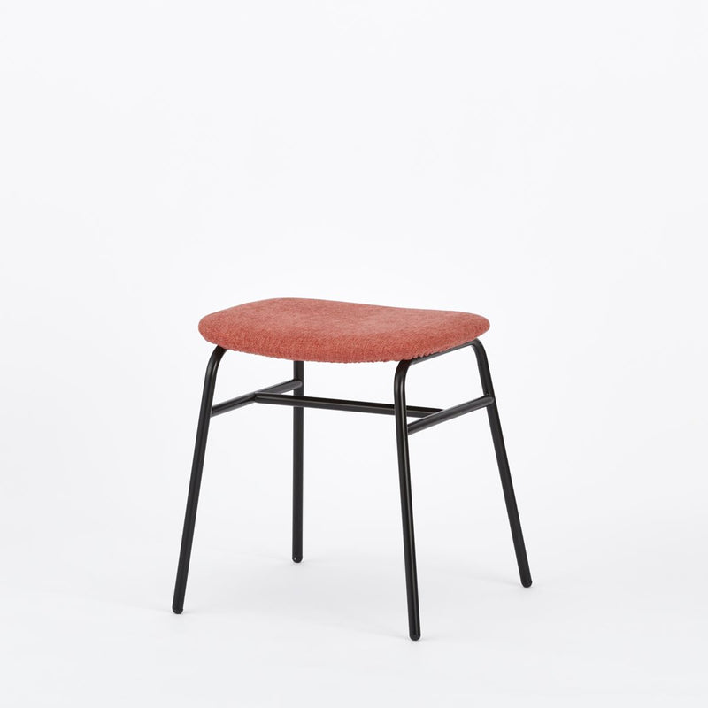 KUUM Stool shikaku - Black Steel Frame/Cushion / クーム スツール シカク