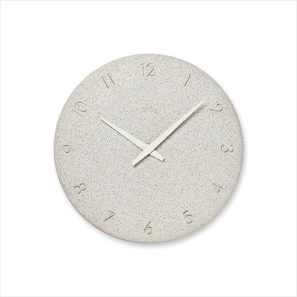 珪藻土の時計（洗い出し） ホワイト