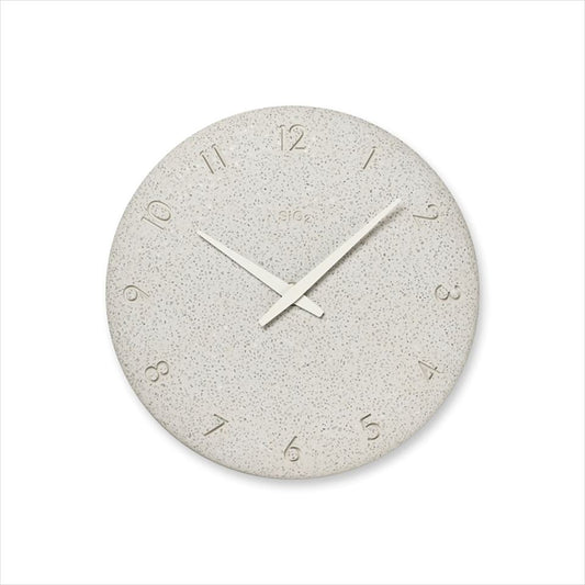 珪藻土の時計（洗い出し） ホワイト