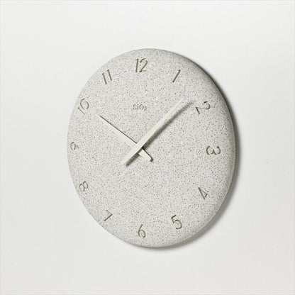 珪藻土の時計（洗い出し） ホワイト