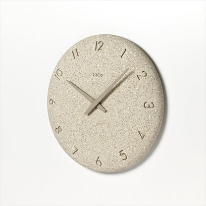 珪藻土の時計（洗い出し） ベージュ