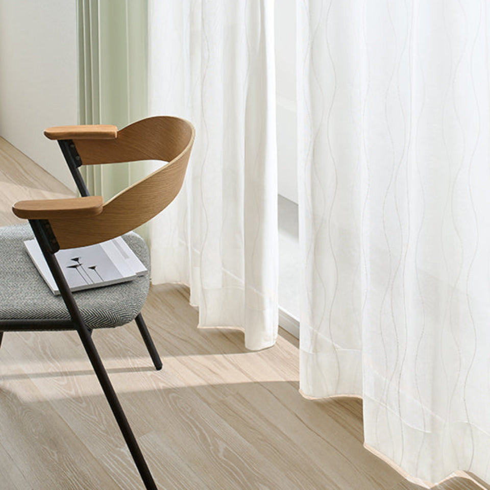 Wave Line Mirror Lace Curtain / カーテン