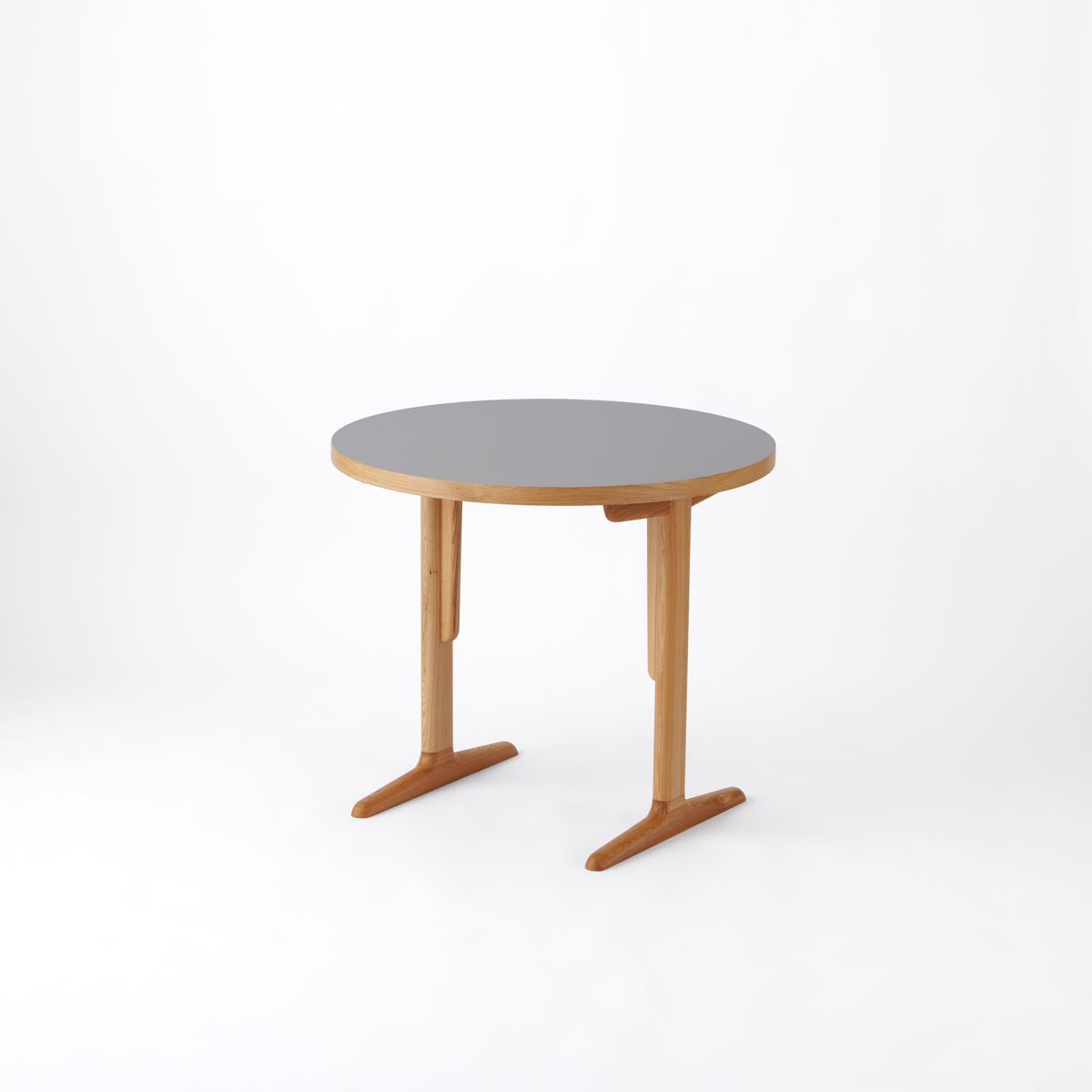 KUUM Round Table メラミン/Gray 2人掛けダイニングセットA / クーム ラウンド テーブル