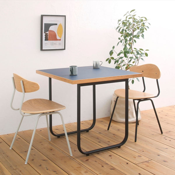 KUUM Table メラミンネイビー 2人掛けダイニングセットA / クーム テーブル