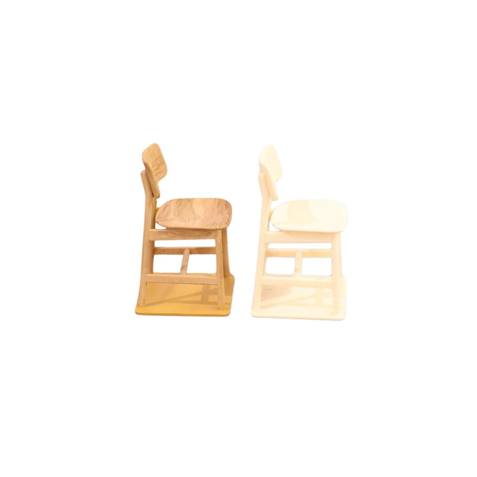 ミニチュア家具KUUM Chair shikaku - Wooden Framen / クーム チェア シカク
