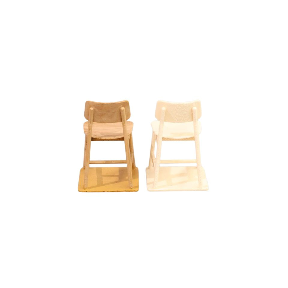 ミニチュア家具KUUM Chair shikaku - Wooden Framen / クーム チェア シカク